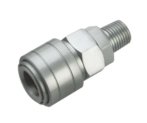 NITTO ONE-TOUCH TYPE COUPLER,1/4″BODY, STEEL