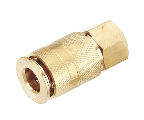 ARO TYPE PUSH-TO-CONNECT COUPLER, 1/4″ BODY, BRASS
