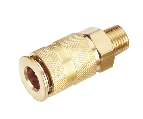 ARO TYPE PUSH-TO-CONNECT COUPLER, 1/4″ BODY, BRASS