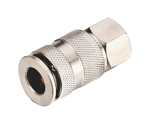 ARO TYPE PUSH-TO.CONNECT COUPLER, 1/4″ BODY, STEEL
