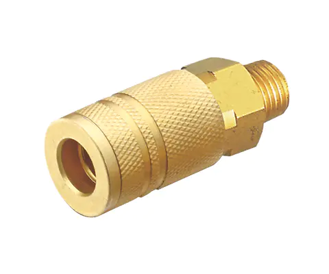 INDUSTRIAL TYPE MANUAL COUPLER, 1/4″ BODY, BRASS