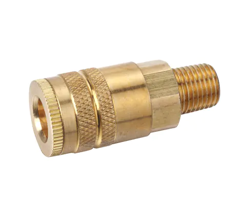 INDUSTRIAL TYPE MANUAL COUPLER, 1/4″ BODY, BRASS