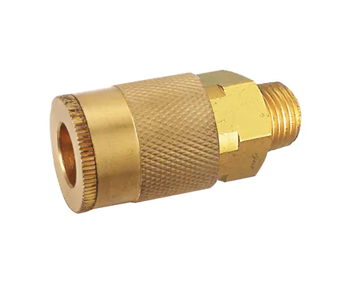 INDUSTRIAL TYPE MANUAL COUPLER, 1/4″ BODY, BRASS