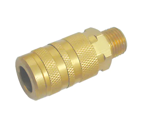 INDUSTRIAL TYPE MANUAL COUPLER, 1/4″ BODY, BRASS