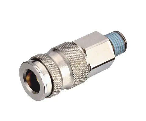 INDUSTRIAL TYPE PUSH TO CONNECT COUPLER, 1/4″ BODY, BRASS